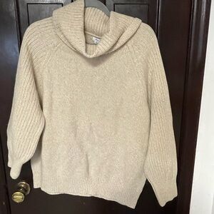 Nine West Cowl Neck Sweater- 2X - Beige